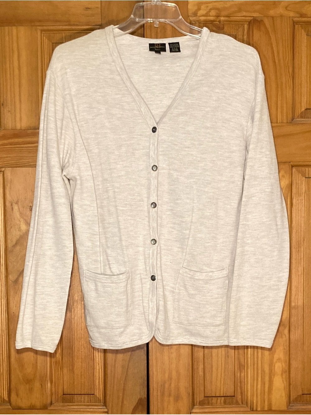 EUC Jenny Buchanan Sport Vintage 80s 90s Knit Button Cardigan Tan Size M Medium